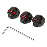 Maxbell 7x3pcs Electric Guitar Skull Head Volume Control Knobs Black