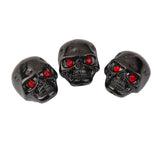 Maxbell 7x3pcs Electric Guitar Skull Head Volume Control Knobs Black