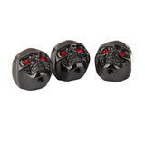 Maxbell 7x3pcs Electric Guitar Skull Head Volume Control Knobs Black
