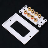 Maxbell Speaker Cable Wall Plate - 8 Banana Plug