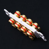 Maxbell Speaker Cable Wall Plate - 8 Banana Plug