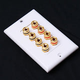 Maxbell Speaker Cable Wall Plate - 8 Banana Plug
