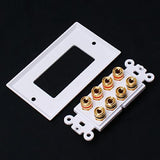 Maxbell Speaker Cable Wall Plate - 8 Banana Plug
