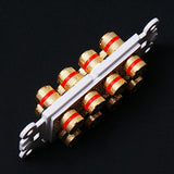 Maxbell Speaker Cable Wall Plate - 8 Banana Plug