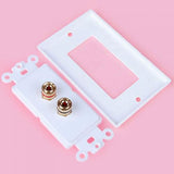 Maxbell Speaker Cable Wall Plate - 2 Banana Plug