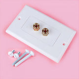 Maxbell Speaker Cable Wall Plate - 2 Banana Plug
