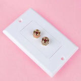 Maxbell Speaker Cable Wall Plate - 2 Banana Plug