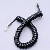 Maxbell 2pcs 6.5ft Black Telephone Handset Phone Extension Cord Curly Coil Cable Wire