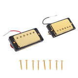 Maxbell Gold Bridge Tailpiece+Sealed Humbucker Pickup Set+Guitar Output Jack
