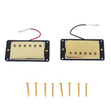 Maxbell Gold Bridge Tailpiece+Sealed Humbucker Pickup Set+Guitar Output Jack