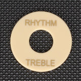 Maxbell Rhythm Treble Switch Plate + Curved Pickups Frames Mounting Rings For LP Guitar