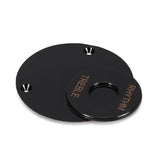Maxbell Black Curved Neck Bridge Pickup Frame Mounting Rings Switch Covers for LP Guitar