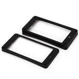 Maxbell 8xCurved Humbucker Pickups Frames Mounting Rings for LP Electric Guitar Black