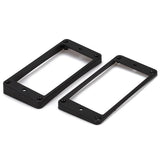 Maxbell Black Curved Neck Bridge Pickup Frame Mounting Rings Switch Covers for LP Guitar