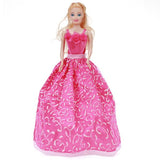 Maxbell Shocking Pink Princess Wedding Gown Dress for Doll
