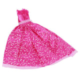Maxbell Shocking Pink Princess Wedding Gown Dress for Doll