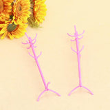 Maxbell 5pcs Dollhouse Furniture Clothes Tree Shocking for Pink