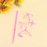 Maxbell 5pcs Dollhouse Furniture Clothes Tree Shocking for Pink