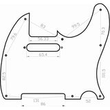 Maxbell Double Pickup Humbucker Bridge +3 Ply Pickguard for TL Electric Guitar Parts
