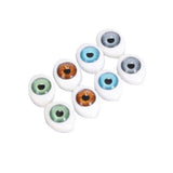 Maxbell 4 Color 8pcs Oval Hollow Back Plastic Eyes For Doll Mask DIY 5mm