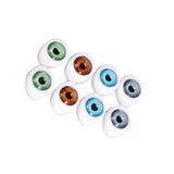 Maxbell 4 Color 8pcs Oval Hollow Back Plastic Eyes For Doll Mask DIY 5mm