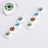 Maxbell 16Pcs Half Round Hollow Acrylic Fake Eyes Eyeballs Doll making Repair 5mm/16mm