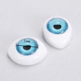 Maxbell 4 Color 8pcs Oval Hollow Back Plastic Eyes For Doll Mask DIY 5mm