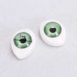 Maxbell New 4 Color 8pcs 5mm Oval Hollow Back DIY Plastic Eyes Doll Mask+8pcs 6mm Eyes