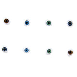 Maxbell 16Pcs Half Round Hollow Acrylic Fake Eyes Eyeballs Doll making Repair 5mm/16mm