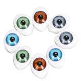 Maxbell 4 Color 8pcs Oval Hollow Back Plastic Eyes For Doll Mask DIY 5mm