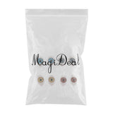 Maxbell 4 Color 8pcs Oval Hollow Back Plastic Eyes For Doll Mask DIY 6mm