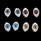 Maxbell New 4 Color 8pcs 5mm Oval Hollow Back DIY Plastic Eyes Doll Mask+8pcs 6mm Eyes