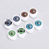 Maxbell 4 Color 8pcs Oval Hollow Back Plastic Eyes For Doll Mask DIY 8mm