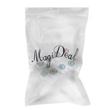 Maxbell 4 Color 8pcs Oval Hollow Back Plastic Eyes For Doll Mask DIY 8mm