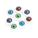 Maxbell 4 Color 8pcs Oval Hollow Back Plastic Eyes For Doll Mask DIY 10mm