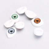 Maxbell 4 Color 8pcs Oval Hollow Back Plastic Eyes For Doll Mask DIY 10mm