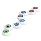 Maxbell 4 Color 8pcs Oval Hollow Back Plastic Eyes For Doll Mask DIY 10mm