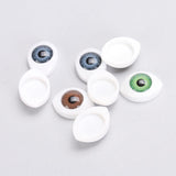 Maxbell 4 Color 8pcs Oval Hollow Back Plastic Eyes For Doll Mask DIY 10mm