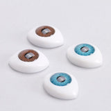 Maxbell 4 Color 8pcs Oval Hollow Back Plastic Eyes For Doll Mask DIY 10mm
