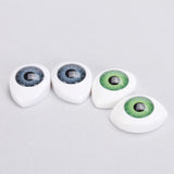 Maxbell 4 Color 8pcs Oval Hollow Back Plastic Eyes For Doll Mask DIY 10mm
