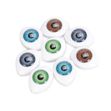 Maxbell 4 Color 8pcs Oval Hollow Back Plastic Eyes For Doll Mask DIY 10mm