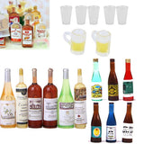 Maxbell 6pcs Miniature Wine Whisky Bottles 1/12 Dollhouse