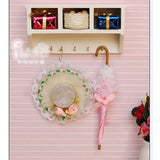 Maxbell 1/12 Dollhouse Miniature Kitchen Wood Wall Rack White