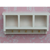 Maxbell 1:12 DOLLHOUSE Miniature Furniture Wooden SHELF drawer Cabinet & Wall Rack White