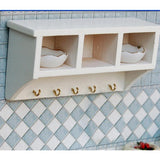 Maxbell 1/12 Dollhouse Miniature Kitchen Wood Wall Rack White