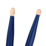 Maxbell 2 Pairs Maple Wood Drumsticks 5A Drum sticks wooden tips for Music Band Blue Red