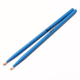 Maxbell 2 Pairs Maple Wood Drumsticks 5A Drum sticks wooden tips for Music Band Blue Red
