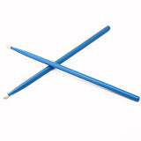 Maxbell 2 Pairs Maple Wood Drumsticks 5A Drum sticks wooden tips for Music Band Blue Red