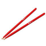 Maxbell 2 Pairs Maple Wood Drumsticks 5A Drum sticks wooden tips for Music Band Blue Red