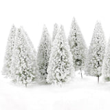 Maxbell 20pcs Model Cedar Trees White snow winter forest train railway Game Scene layout